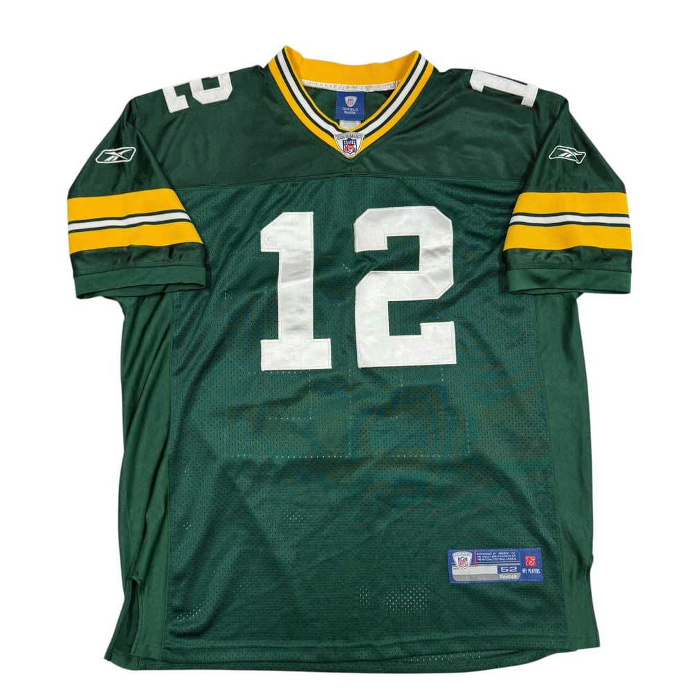 Reebok Aaron Rodgers‎ Green Bay Packers Stitched Jersey Green Mens 52 Sewn #12